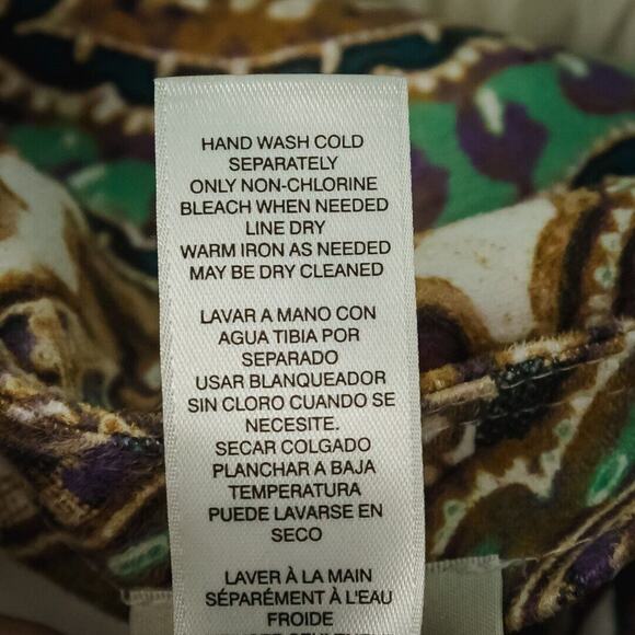 Chico's 2 3 Size Large L XL Paisley Print Faux Suede V Neck Poncho Topper - Picture 5 of 6